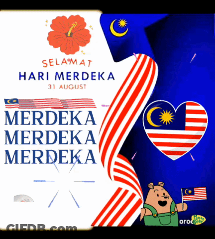 Poster Saying Selamat Hari Merdeka GIF
