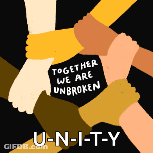 Poster Saying Together We Are Unbroken GIF