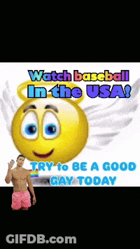 Poster Saying Watch Baseball In The USA GIF