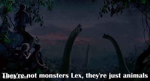 Poster Says They're Not Monsters Lex Just Animals GIF
