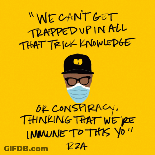 Poster Says We Can't Get Trapped Up In Trick Knowledge Or Conspiracy GIF