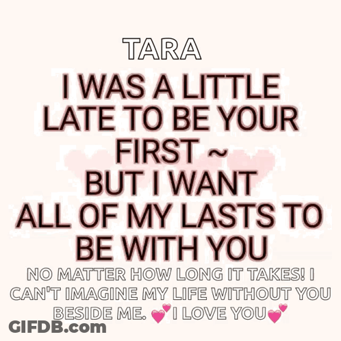 Poster Tara I Was A Little Late GIF