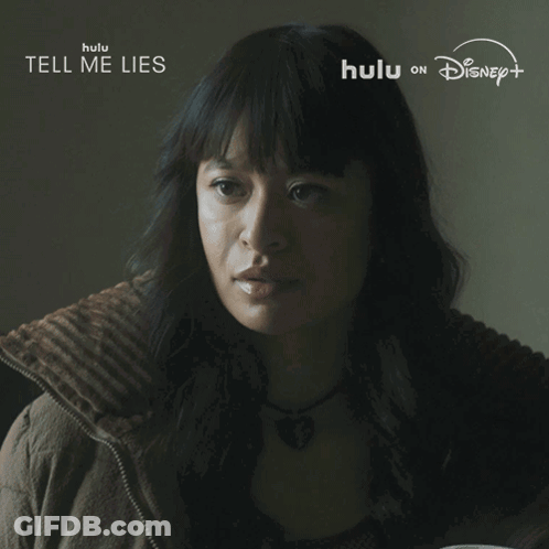 Poster Tell Me Lies Woman Asking Are You Okay GIF