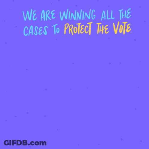 Poster We Are Winning All Cases To Protect Vote GIF