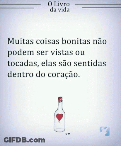 Poster With Bottle With Heart And Amo GIF