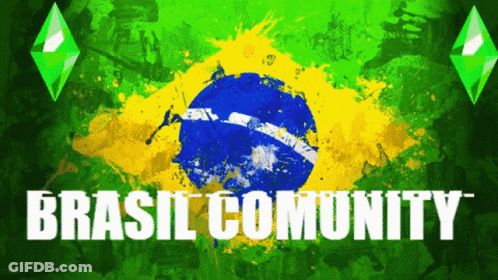 Poster With Flag Saying Brasil Community GIF