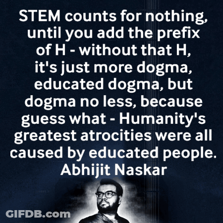 Poster With Quote From Abhijit Naskar GIF