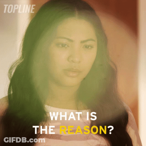 Poster With Woman And What Is The Reason GIF