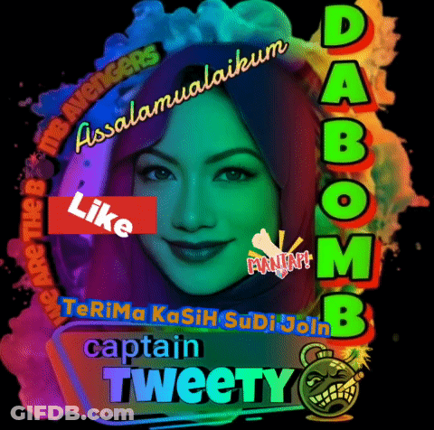 Poster With Woman's Face Captain Tweety GIF