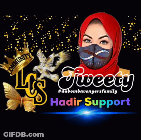 Poster With Woman Wearing Face Mask And Words Tweety GIF
