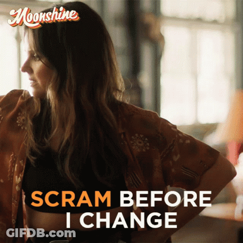 Poster Woman Kimono Scram Before I Change GIF