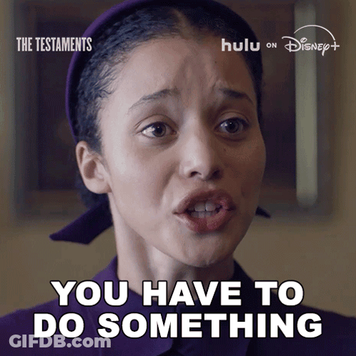 Poster Woman Making Funny Face Saying You Have To Do Something GIF