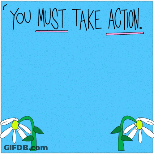 Poster You Must Take Action Giving Up Never An Option GIF