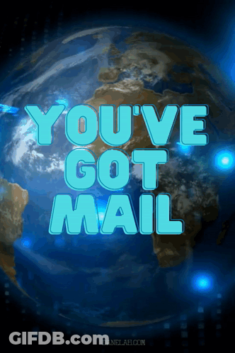Poster You've Got Mail With Globe GIF