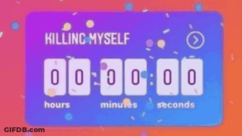 Postponed Stamp On Purple And Orange Background GIF