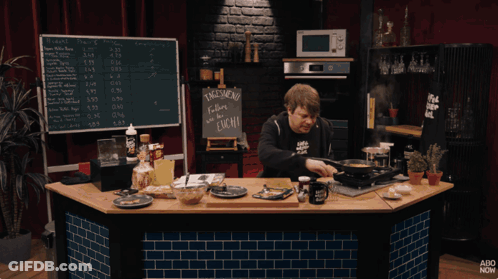 Pot Of Macaroni And Cheese Cooking GIF