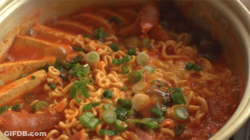 Pot Of Noodles And Sauce GIF
