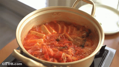 Pot Of Stew Cooking On Stove GIF