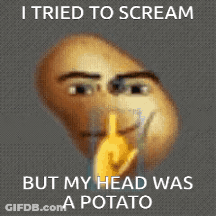 Potato Making Funny Face With Middle Finger GIF