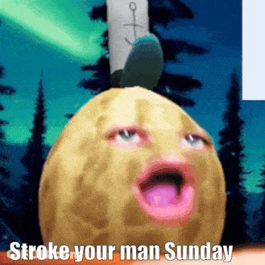 Potato With Face And Stroke Your Man Sunday GIF