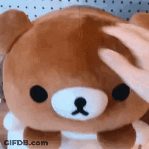 Pounding Rilakkuma Stuffed Toy GIF