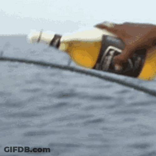 Pour One Out Beer On The Sea Sailing GIF