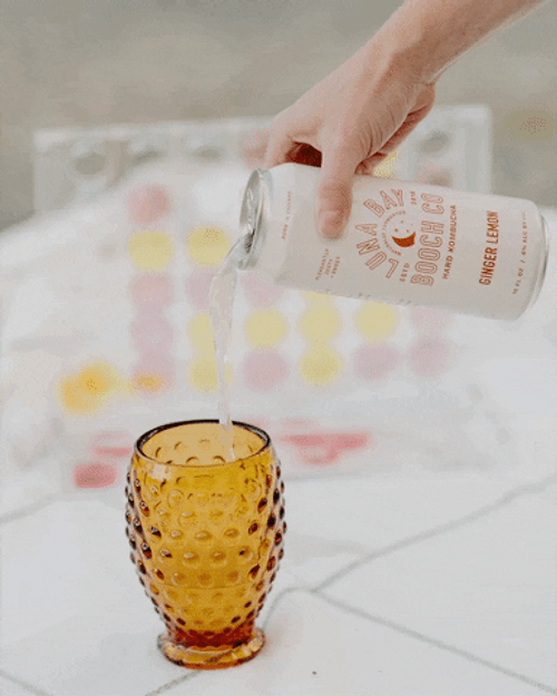 Poured Kombucha In Glass GIF