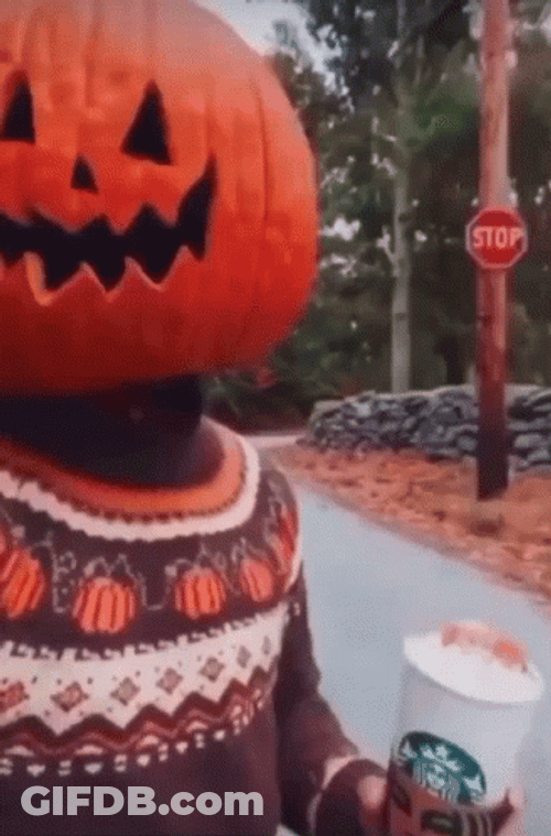 Poured Out Pumpkin Spice Latte GIF