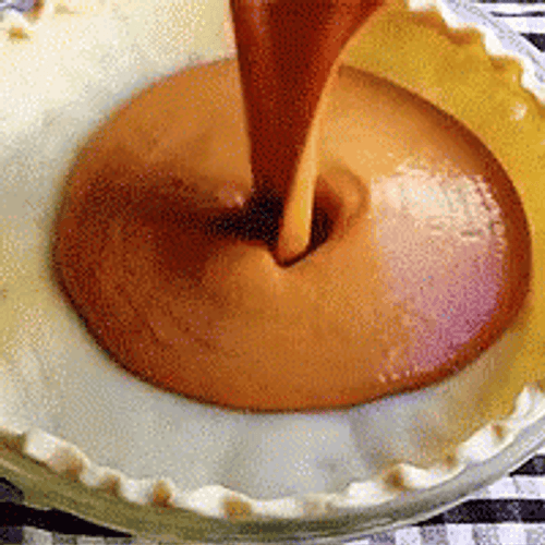 Pouring Butter On Pie GIF