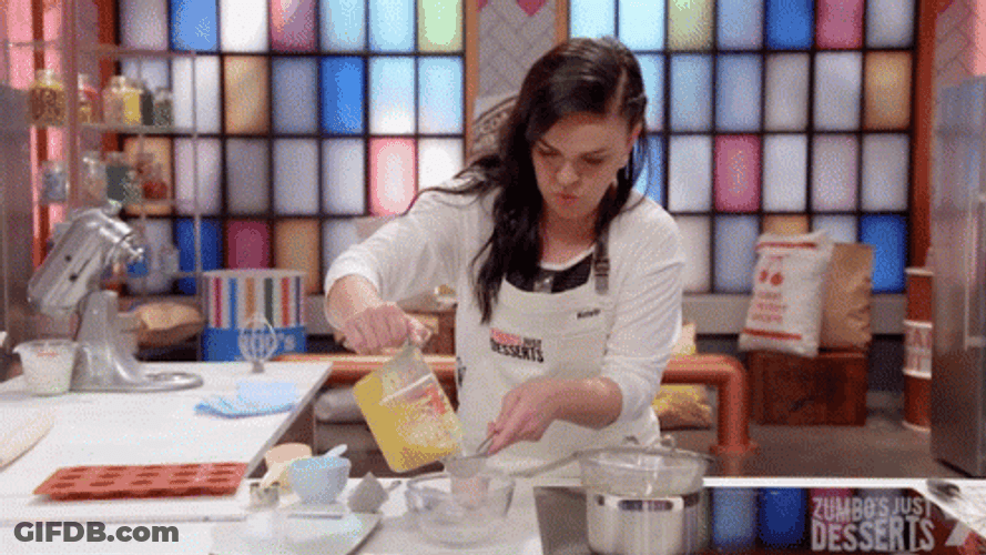 Pouring Cake Mix Baking GIF
