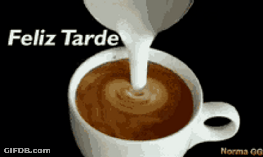 Pouring Coffee Milk Buenas Tardes GIF
