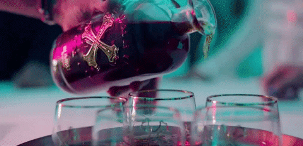 Pouring Drink Bumbu Rum GIF