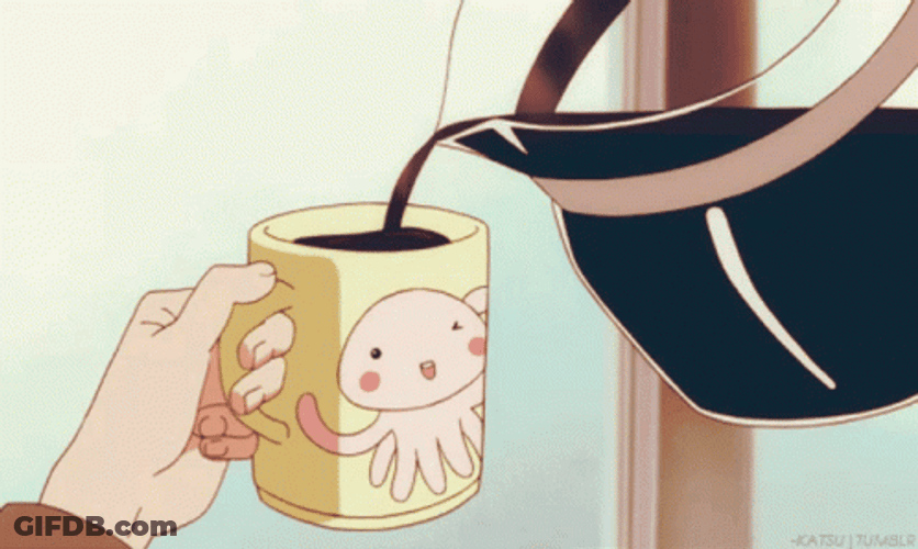 Pouring Too Much Animated Coffee Spilled GIF