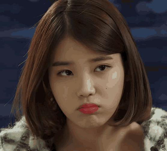 Pouting Cute IU GIF