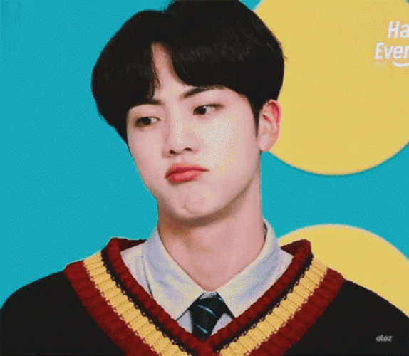 Pouting Jin BTS GIF