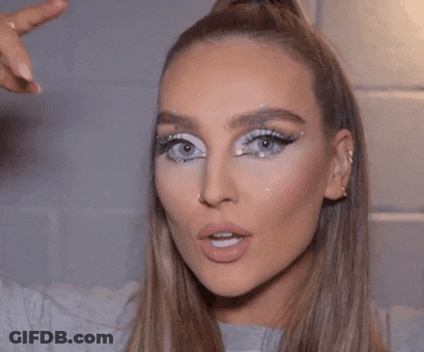 Pouting Perrie Edwards With Pony Tail GIF