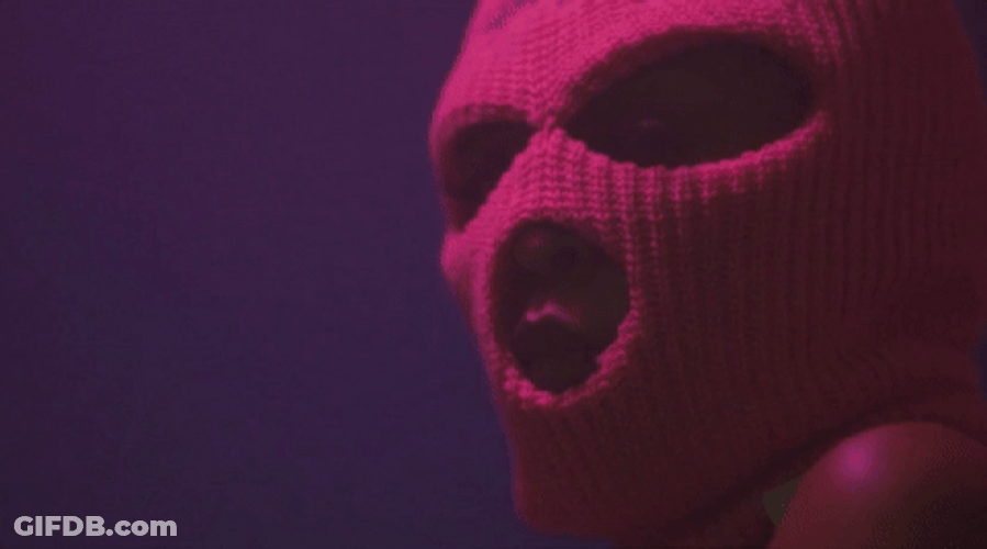Pouting Rico Nasty Ski Mask GIF
