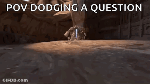 POV Dodging A Question Video Game Scene GIF