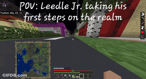 POV Leedle Jr. Taking First Steps On The Realm GIF