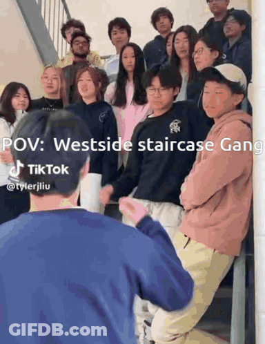 POV Westside Staircase Gang TikTok GIF