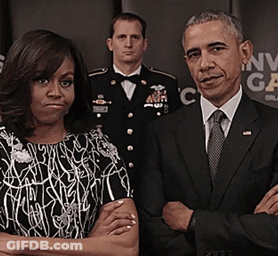 Power Couple The Obamas Looking Serious GIF