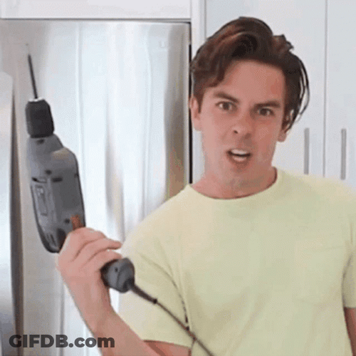 Power Drill Come On Shouting GIF