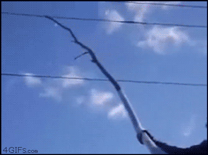 Power Line Strike Electricity GIF