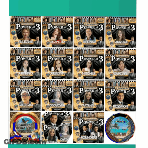 Power Of 3 Posters With People GIF
