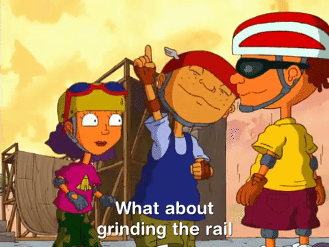 Power Otto And Friends Skate Grinding The Rail GIF