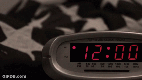 Power Out Alarm Clock GIF