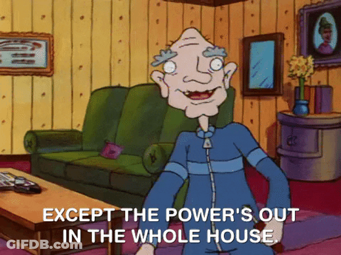 Power Out Grandpa Phil Hey Arnold GIF