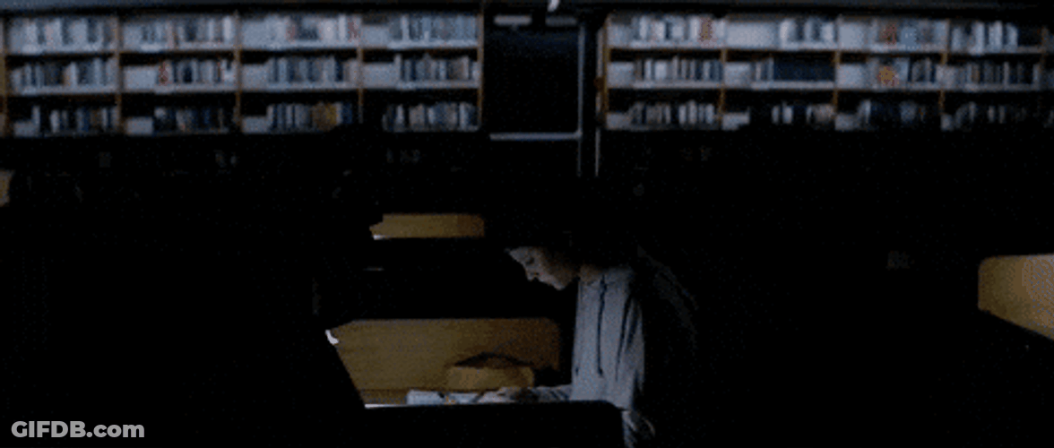Power Out Library Lights Flickering GIF