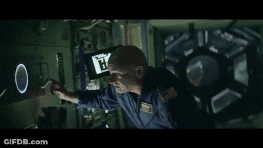 Power Out Space Station Floating Astronaut GIF