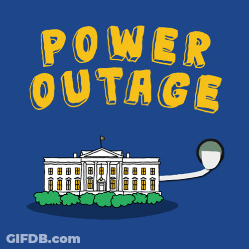 Power Outage Voting White House GIF